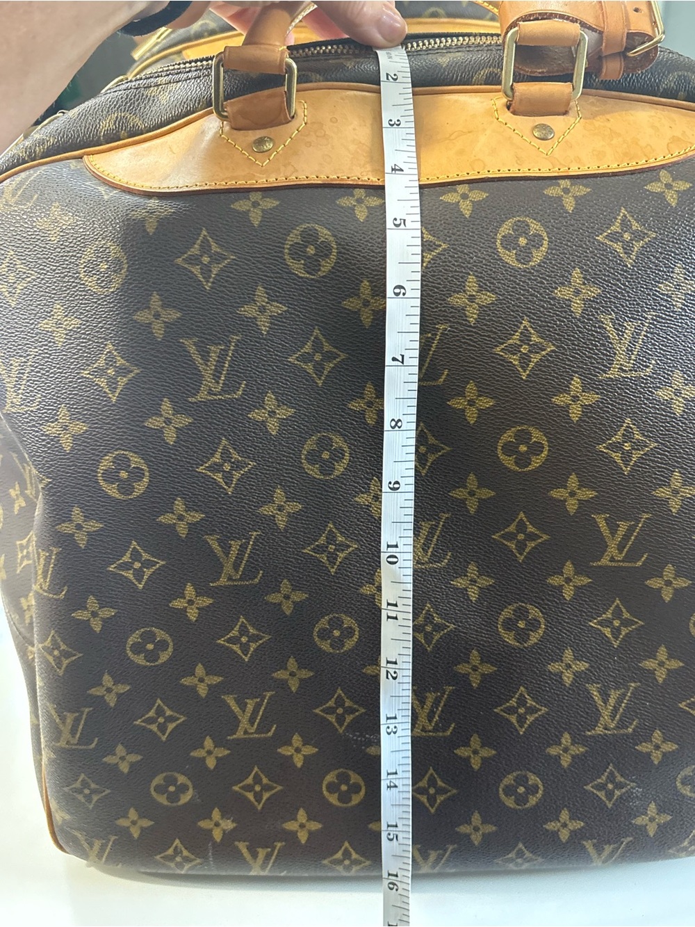 Louis Vuitton Monogram Canvas Dome Satchel with Tan Trim - Picture 13 of 14